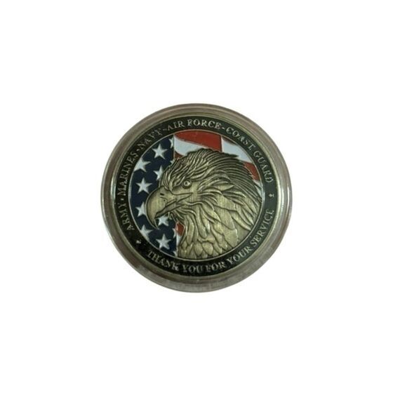 Military coin in case - Picture 1 of 2